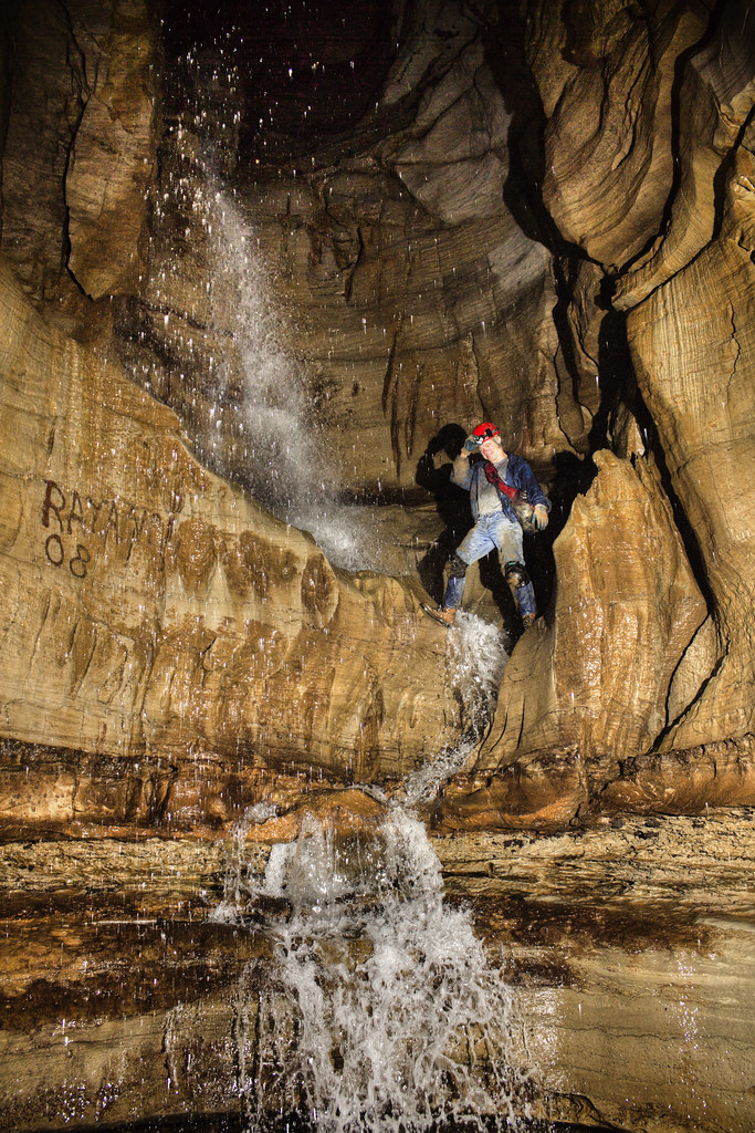 Waterfall inside Lost Creek Cave
